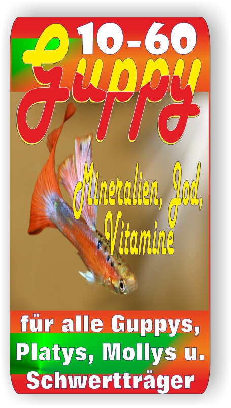 Guppy 10-60 Vitamine, Spurenelemente, Vitaljod, 1 Liter
