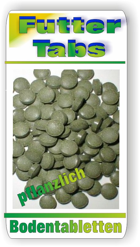 Futtertabletten Bodentabs pflanzlich 100ml für Zierfisc