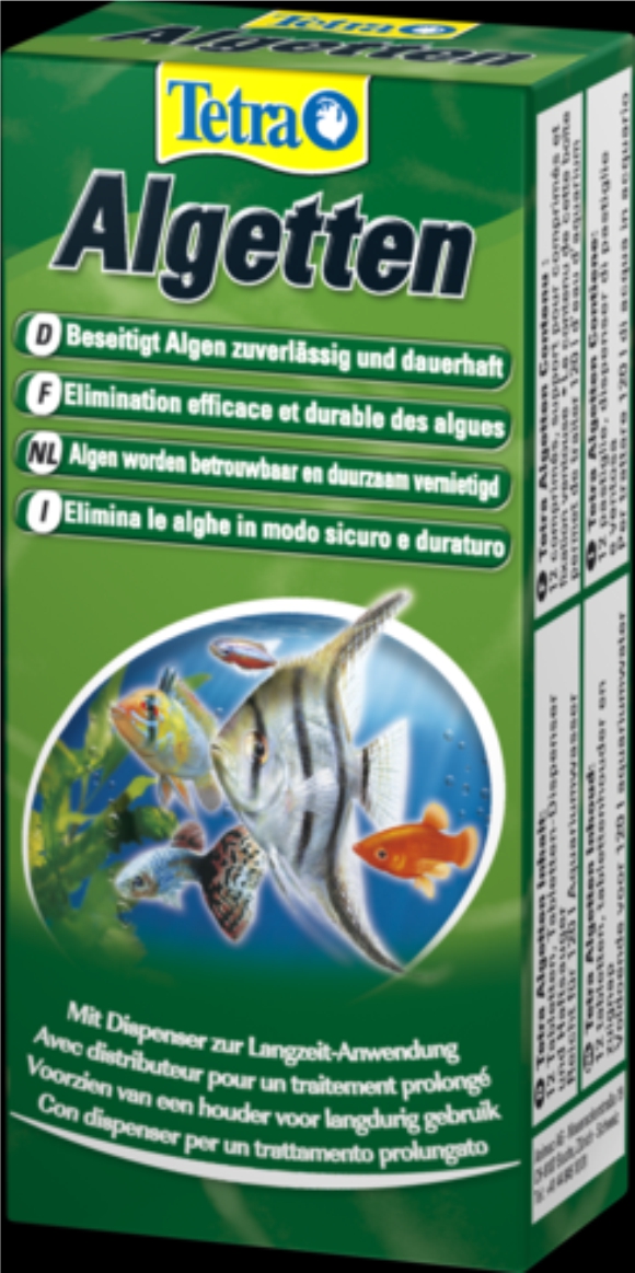 Tetra Algetten 12 Tabl zur Vorbeugung und Langzeitbekämpfung von Algen  Aquarium