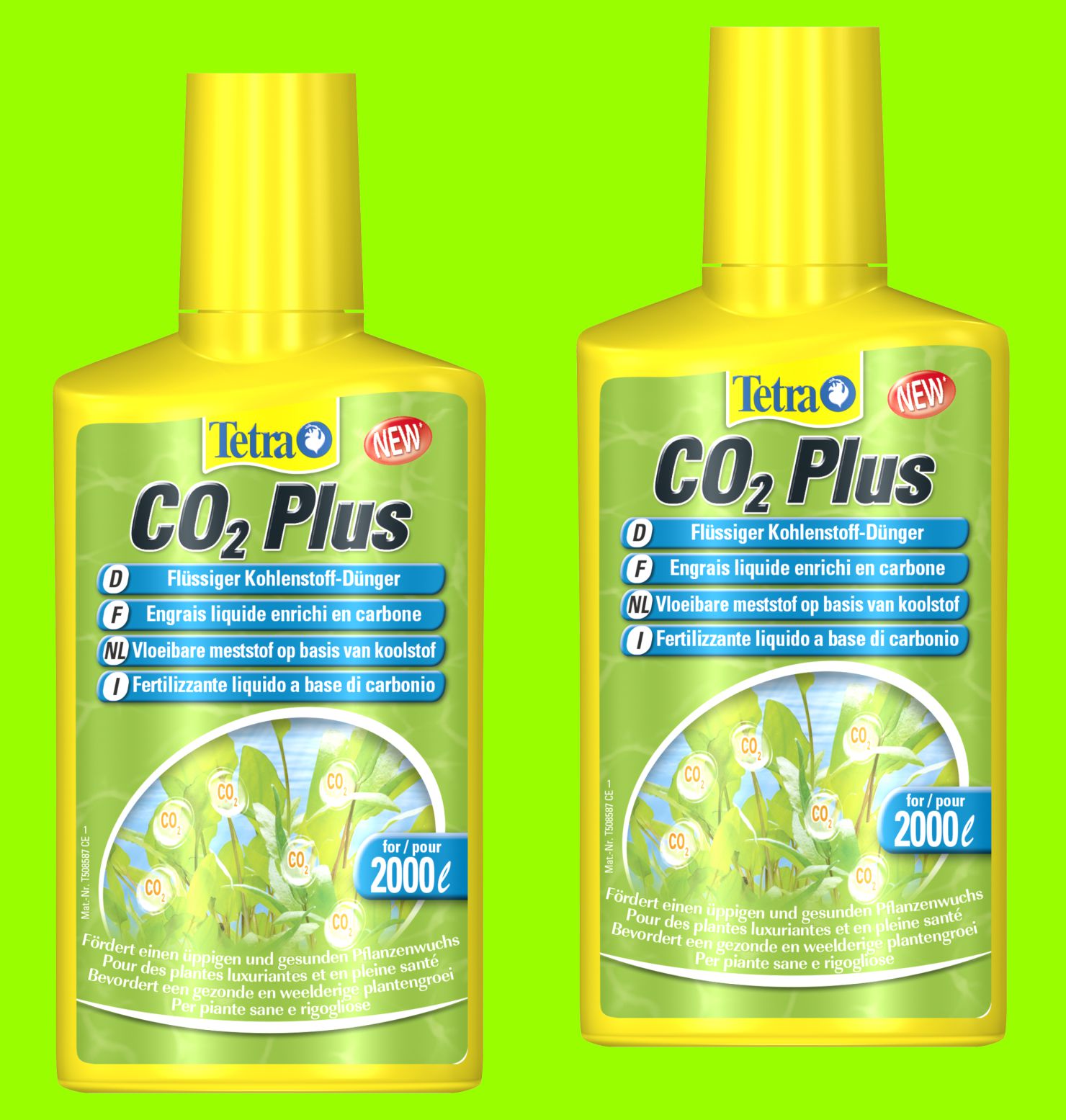 Tetra co2 plus 2x250ml co2 f Wasserpflanzen flüssiger Kohlenstoff-Dünger f 4000L