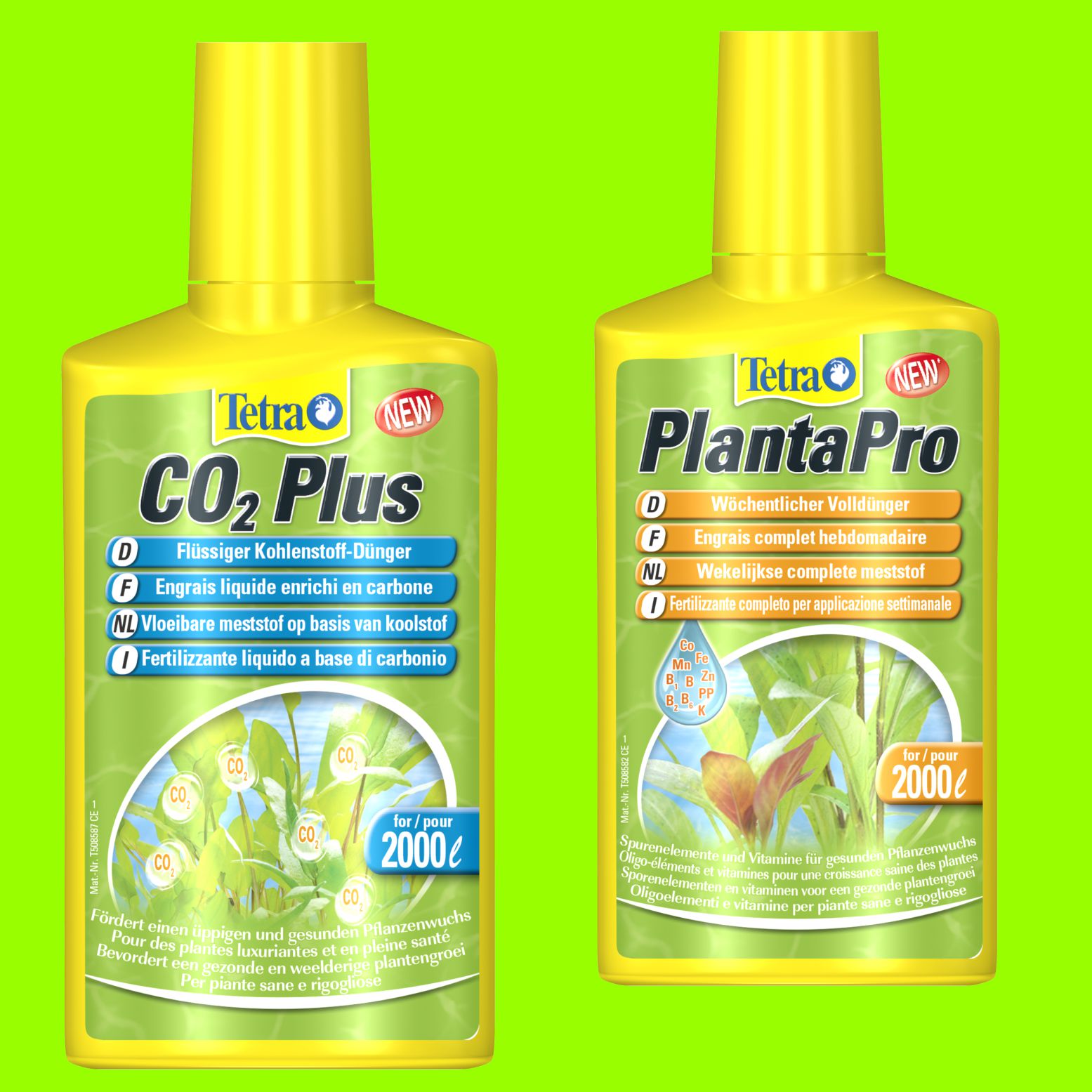 Tetra PlantaPro u. Tetra Co2 plus je 250ml Düngeset mit flüssigem Kohlenstoff