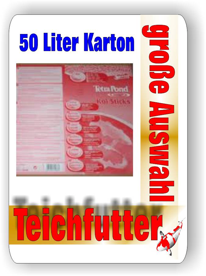 Tetra Pond Koi Sticks 50 Liter Hauptfutter, schwimmfähige Futtersticks für Koi